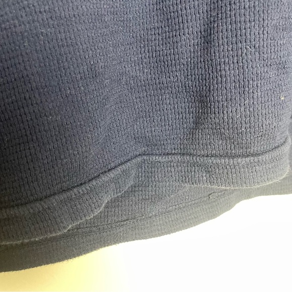 POLO Ralph Lauren Navy Blue Waffle Knit Long Sleeve Top - Picture 6 of 8